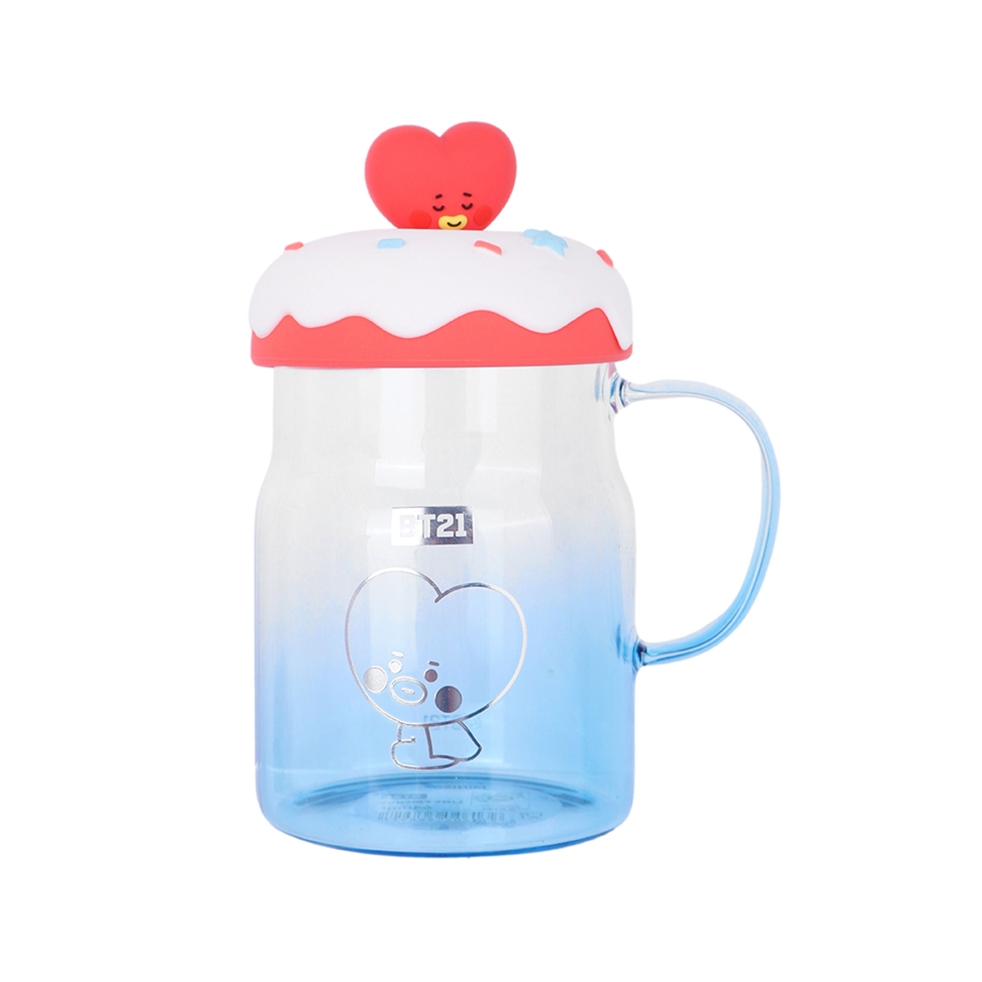 BT21 BABY Collection Glass Mug with Lid & Decoration 640mL (TATA) BT21 BABY Collection Glass Mug with Lid & Decoration 640mL (TATA)