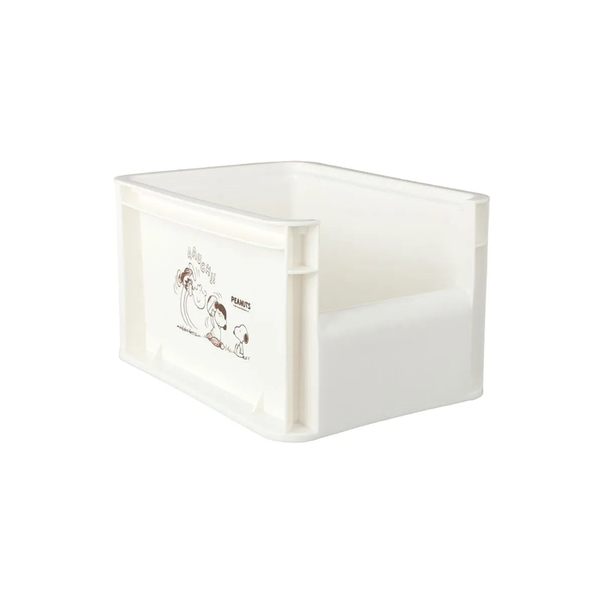 Snoopy Colorful Life Collection Stackable Small Lidless Storage Box(White) Snoopy Colorful Life Collection Stackable Small Lidless Storage Box(White)