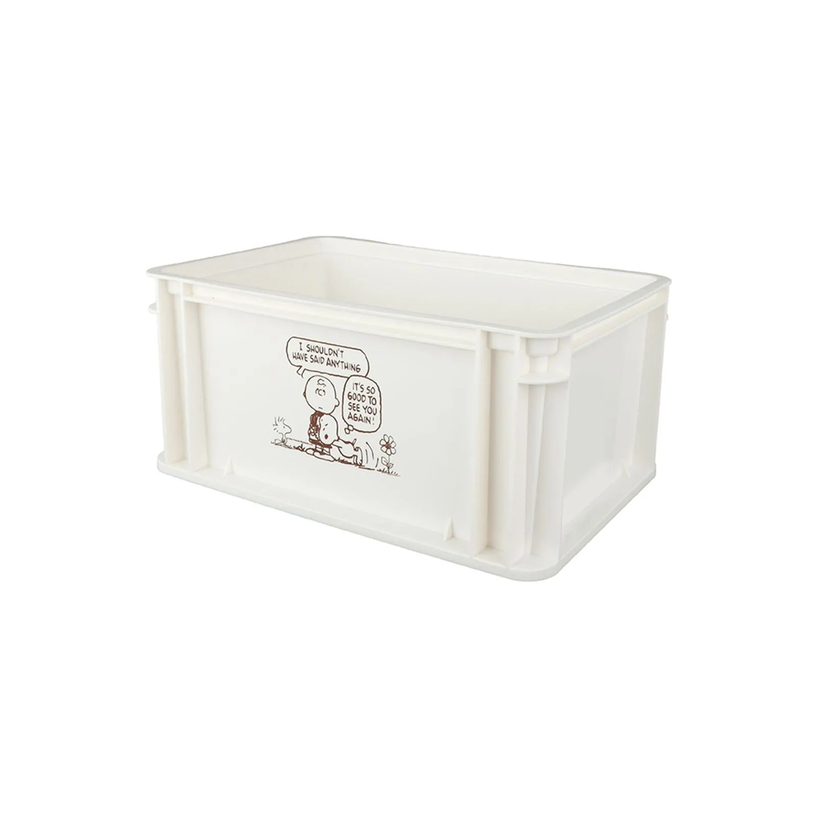 Snoopy Colorful Life Collection Large Stackable Lidless Storage Box(White) Snoopy Colorful Life Collection Large Stackable Lidless Storage Box(White)