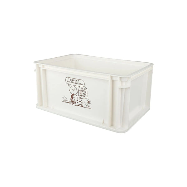 Snoopy Colorful Life Collection Large Stackable Lidless Storage Box(White)