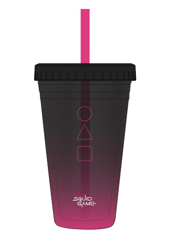 SQUID GAME Collection Straw Plastic Bottle 480mL