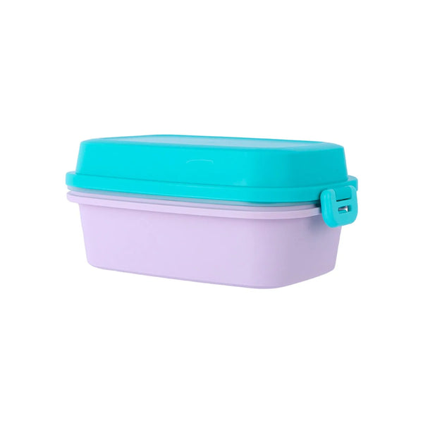 Colorful Double Layered Bento Box (980mL)(Purple)