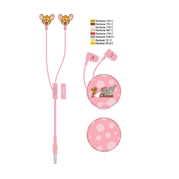 Tom & Jerry I love cheese Collection In-ear Earphones with Plush F056#(Jerry)