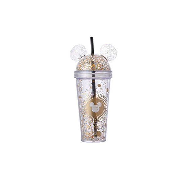 Mickey Mouse Collection Black Gilding Double-layer Plastic Bottle 420ml