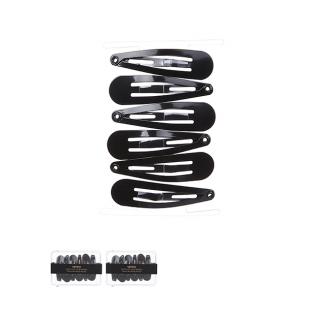 4cm Hair Clips 12 Pack(Black)