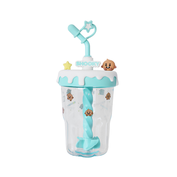 BT21 BABY Collection Plastic Bottle with Stir Straw 560mL (SHOOKY)