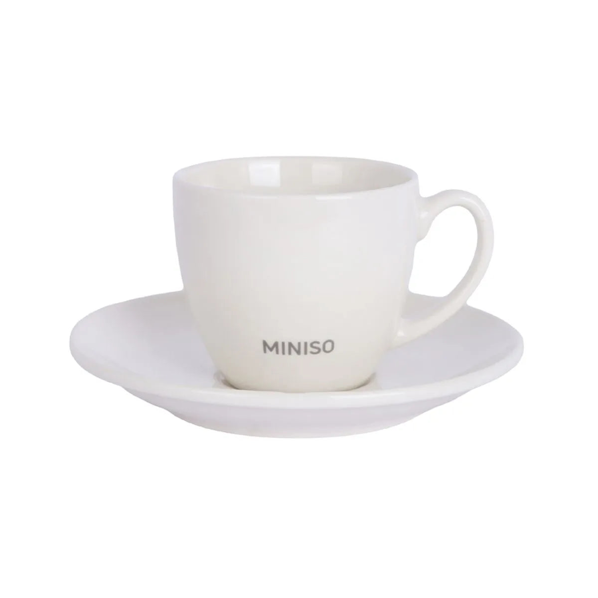 Coffee Series Ceramic Cup with Saucer 120mL
