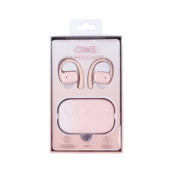 Dopamine Gradient Soap Open Wearable Stereo Wireless Earbuds  Model: W99(Peach Pink)