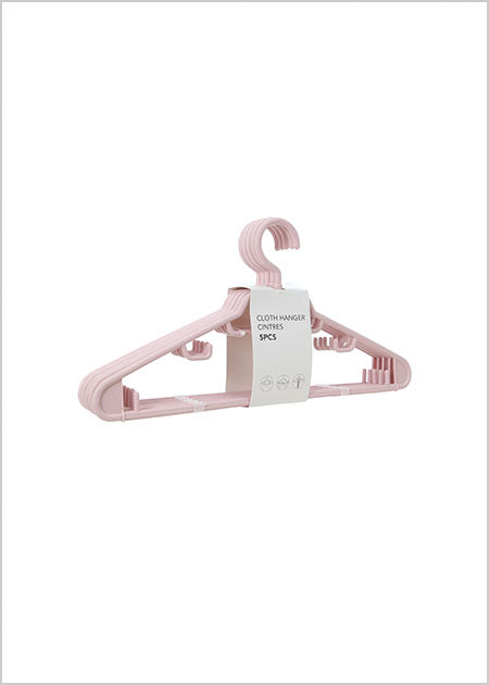 Cloth Hanger 5 Pack,Pink