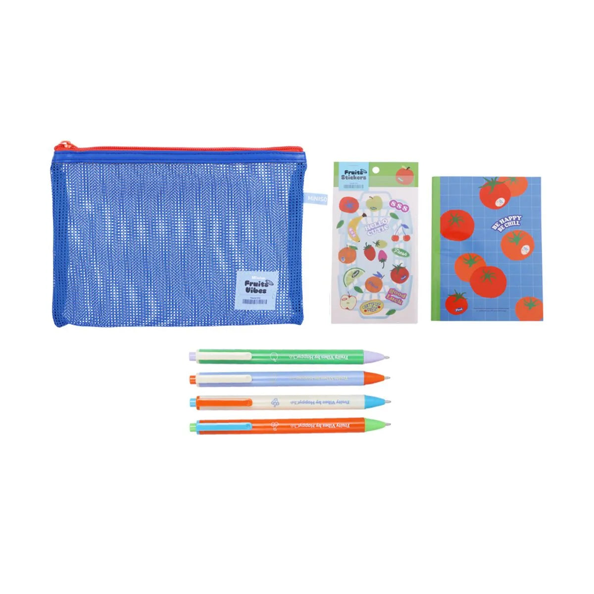 Market Mood Collection Stationery Set (Pencil Case, Stitch-bound Book, Sticker, Sign Pen*4) Market Mood Collection Stationery Set (Pencil Case, Stitch-bound Book, Sticker, Sign Pen*4)
