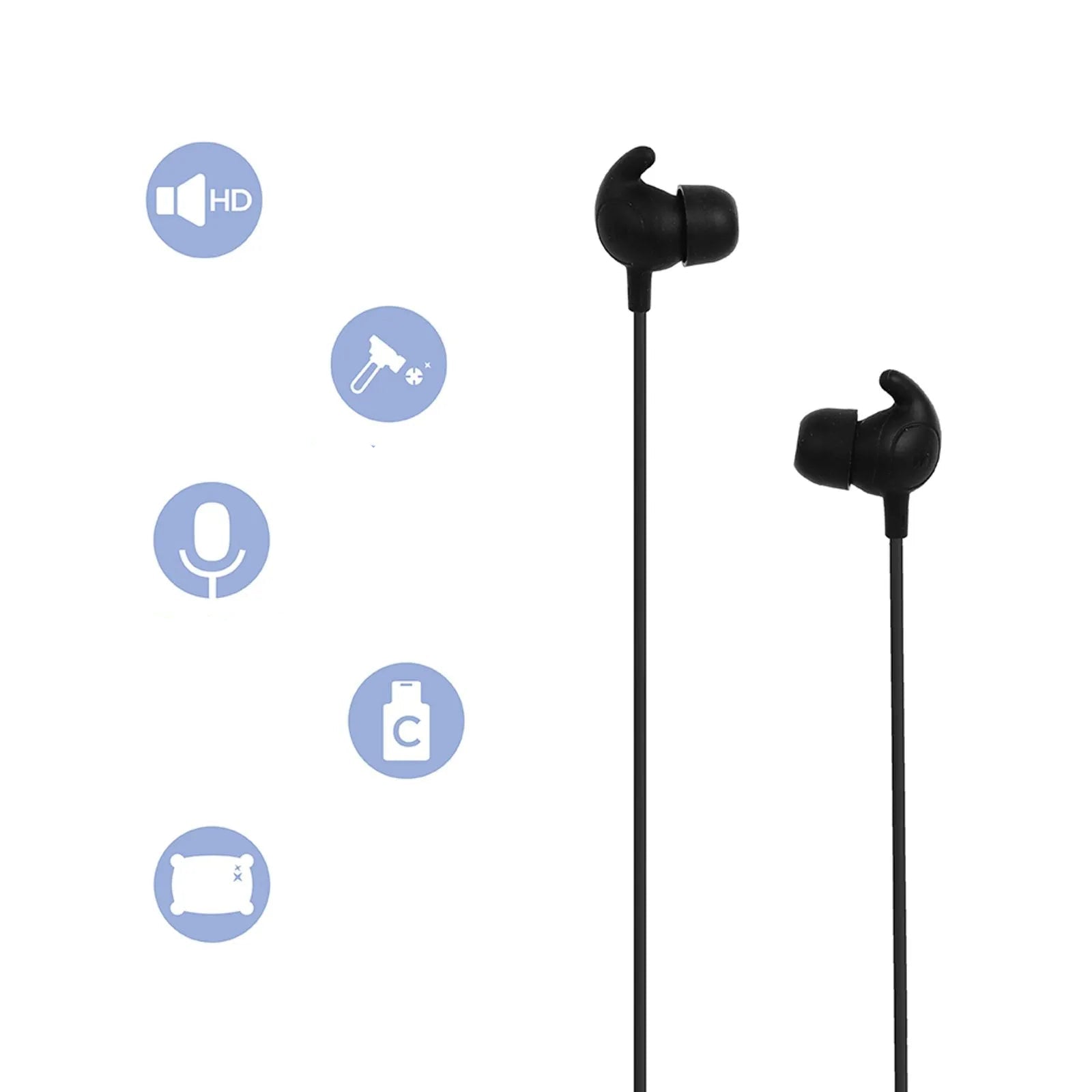 M Series USB-C Silicone Soft In-Ear Earphones Model: PA618C(Black) M Series USB-C Silicone Soft In-Ear Earphones Model: PA618C(Black)