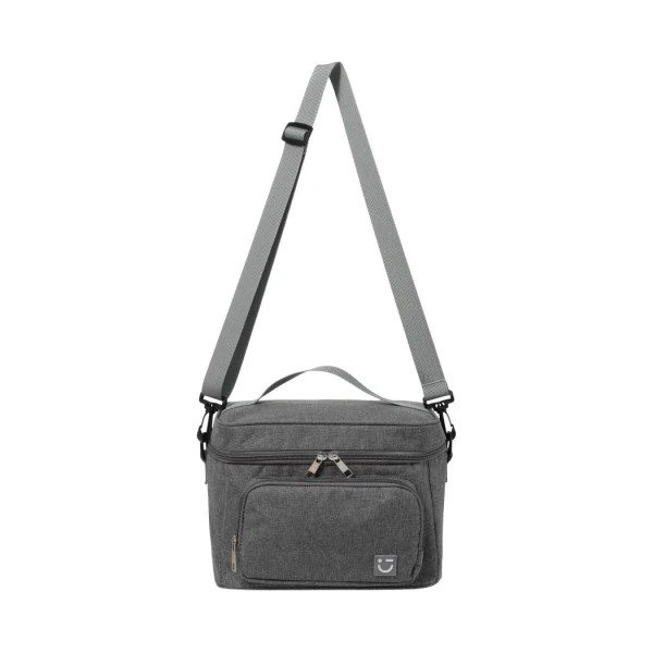 Solid Color Large Capacity Crossbody Lunch Bag (Gray) Solid Color Large Capacity Crossbody Lunch Bag (Gray)