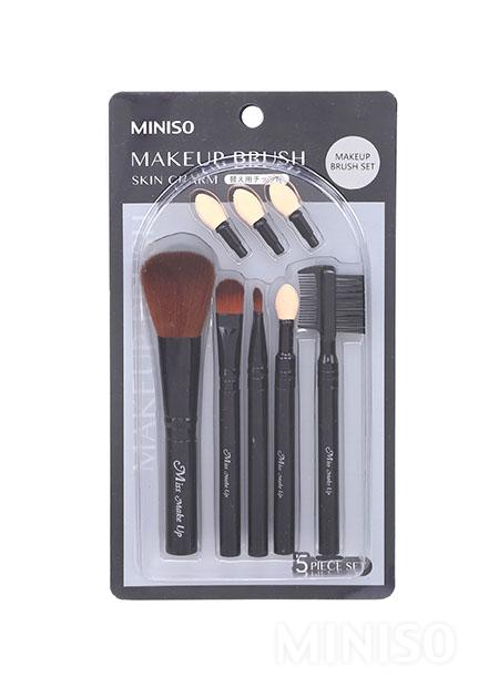 Skin Charm Makeup Brush 5-Piece Set(Includes Spare Eyeshadow Tip)