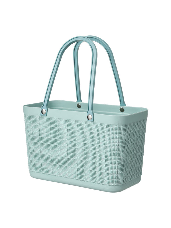 Braided Check Handheld Storage Basket