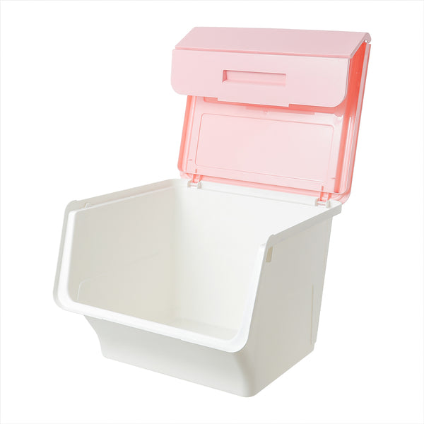 Storage Box with Wide Opening (L)(Pink)