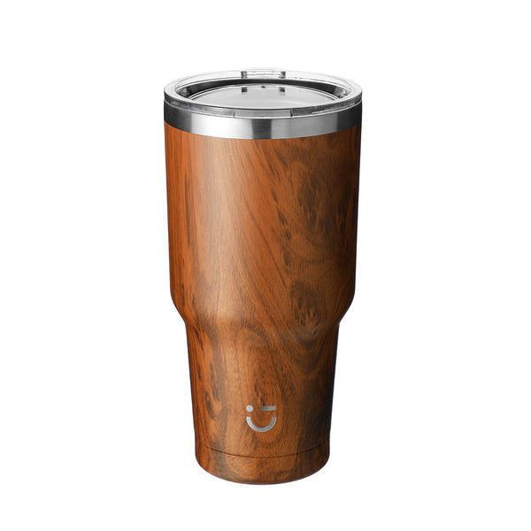 Imitation Wood Grain Stainless Steel Tumbler for Car (900mL)