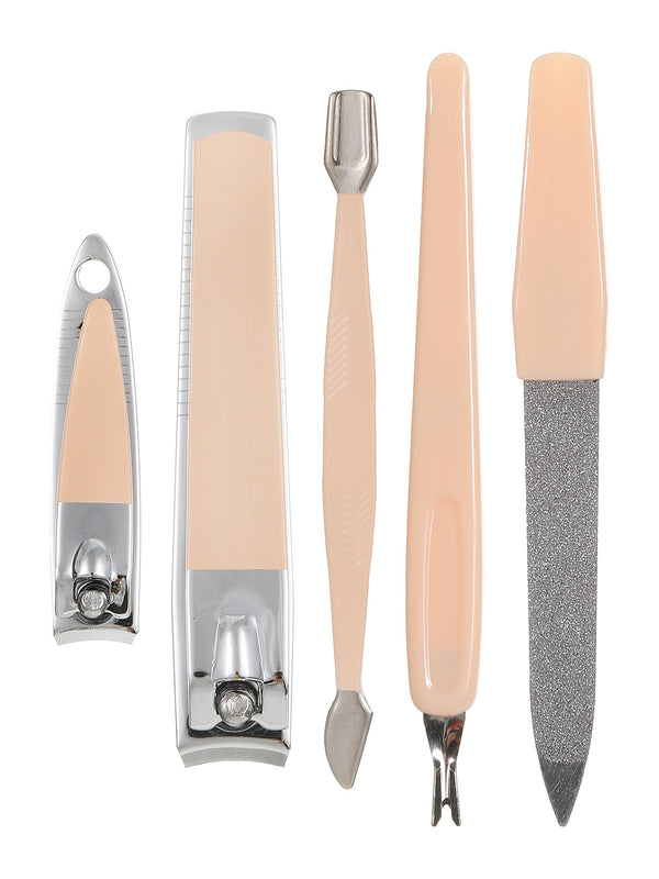 Zipper Manicure Set 5 PCS(Light Orange)