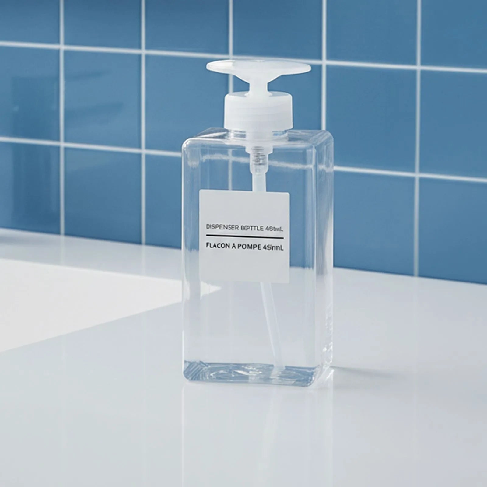 Transparent Push Down Pump Dispenser Bottle 450mL Transparent Push Down Pump Dispenser Bottle 450mL