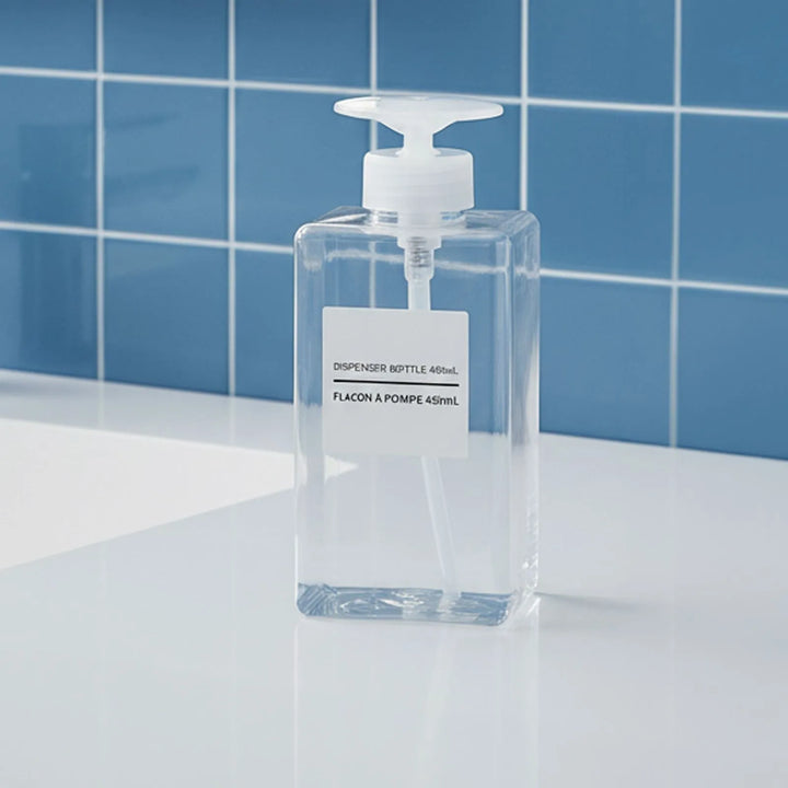 Transparent Push Down Pump Dispenser Bottle 450mL – Miniso Jordan