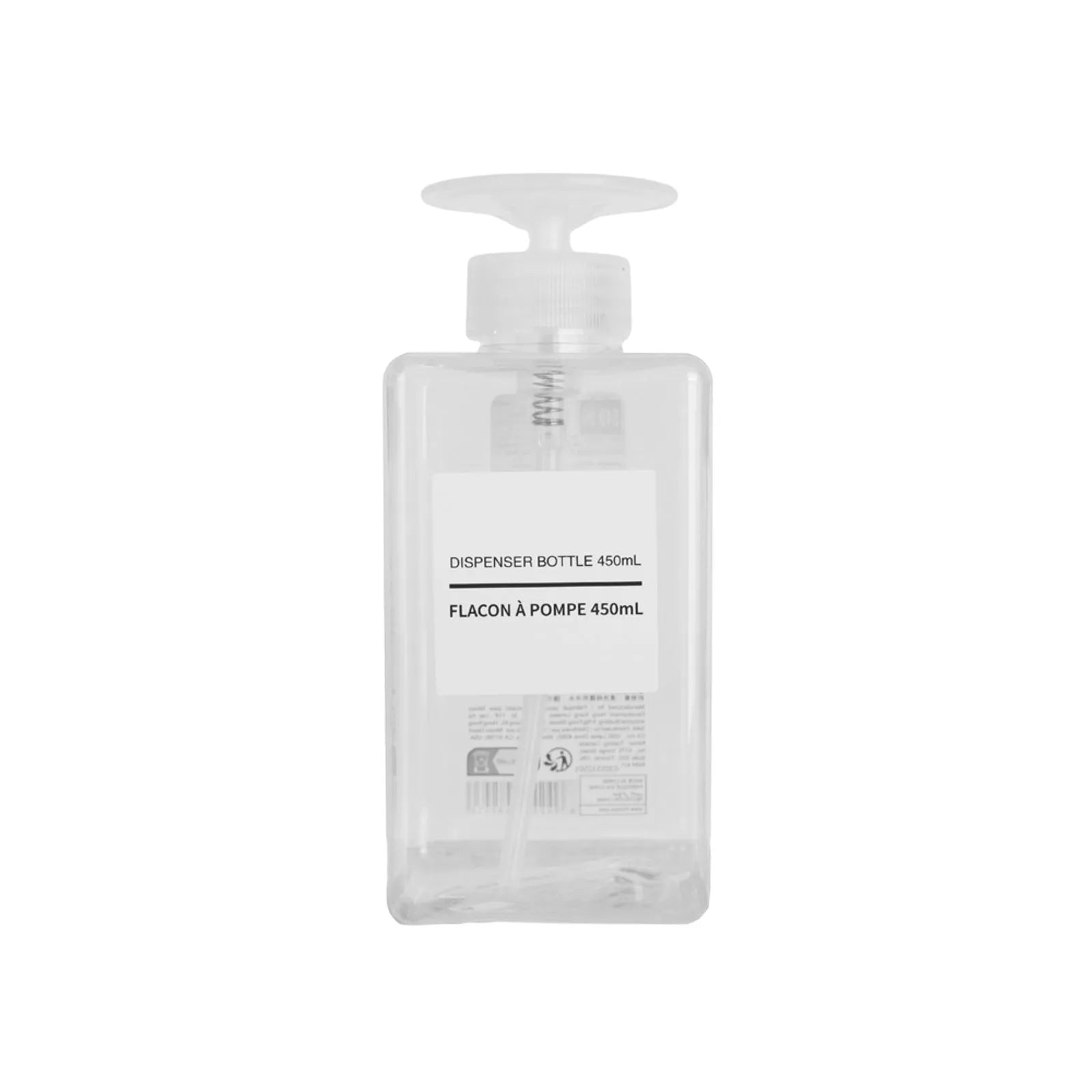 Transparent Push Down Pump Dispenser Bottle 450mL Transparent Push Down Pump Dispenser Bottle 450mL