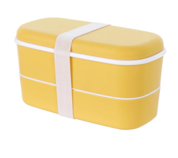 Nordic Style Double-layer Bento Box 684ml(Yellow)