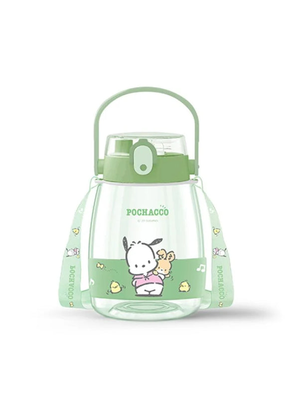 Sanrio characters Water Bottle with Shoulder Strap and Handle (1300mL)(Pochacco)