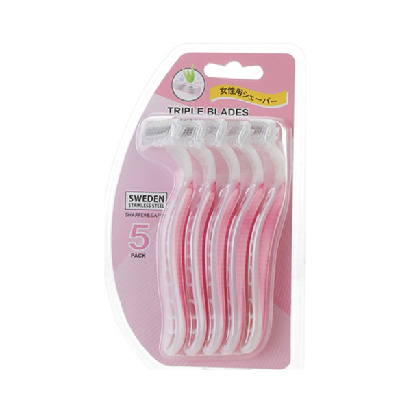 Sharp Triple Blades Disposable Razor for Lady5 Pack