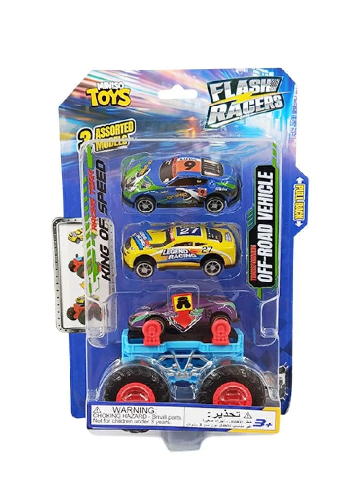 3-Piece Transforming Off-Road Vehicle Set (3 Assorted Models)
