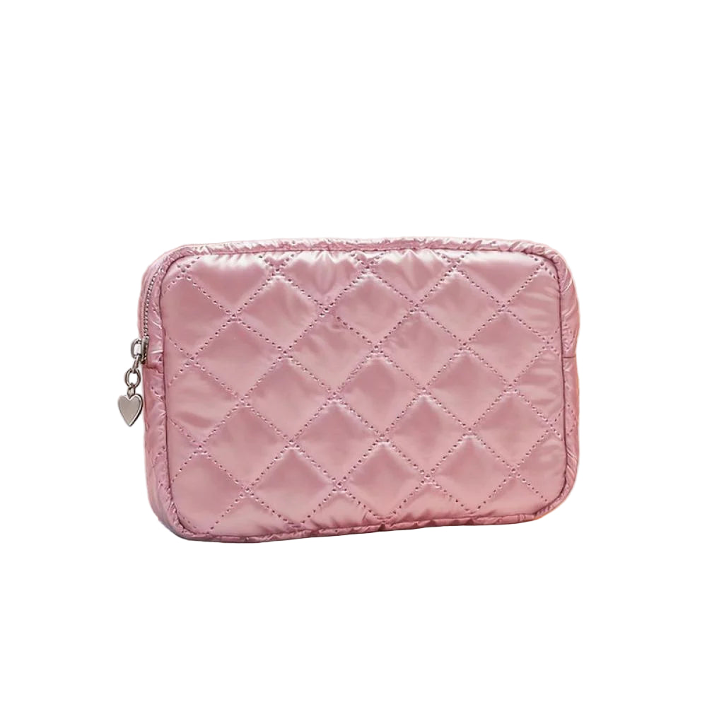 Bowknot Series Diamond Pattern Cosmetic Bag(Pink)