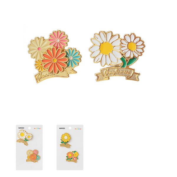 Sunrise Sunflowers Rotatable Badge