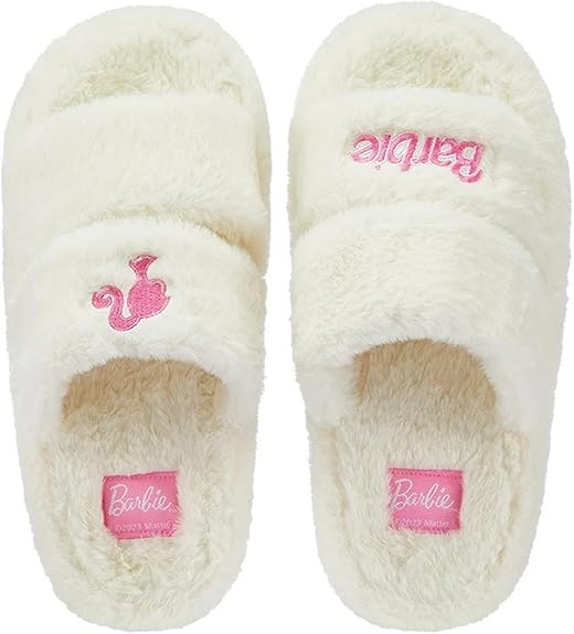 Fancy Barbie Collection Plush Slippers (Beige, 40-41)