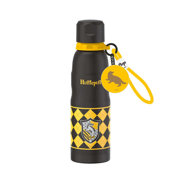 Harry Potter Insulated Steel Bottle with Charm （600mL）(Hufflepuff)