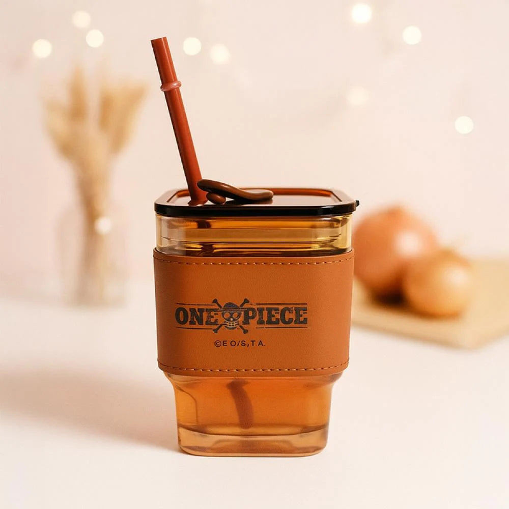 One Piece Collection Straw Glass Mug 450mL One Piece Collection Straw Glass Mug 450mL