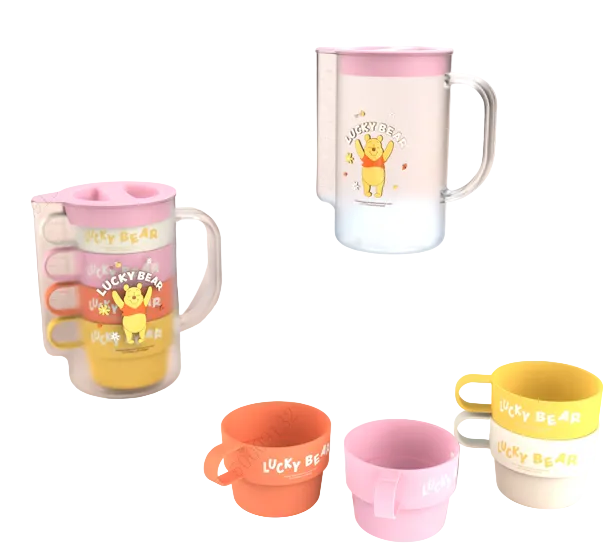 Disney Winnie the Pooh Collection Water Pitcher with 4 Cups (1000mL)(Winnie the Pooh ) Disney Winnie the Pooh Collection Water Pitcher with 4 Cups (1000mL)(Winnie the Pooh )