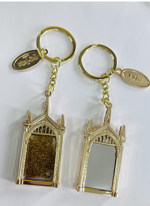 Harry Potter Metal Liquid Glitter Mirror Keychain