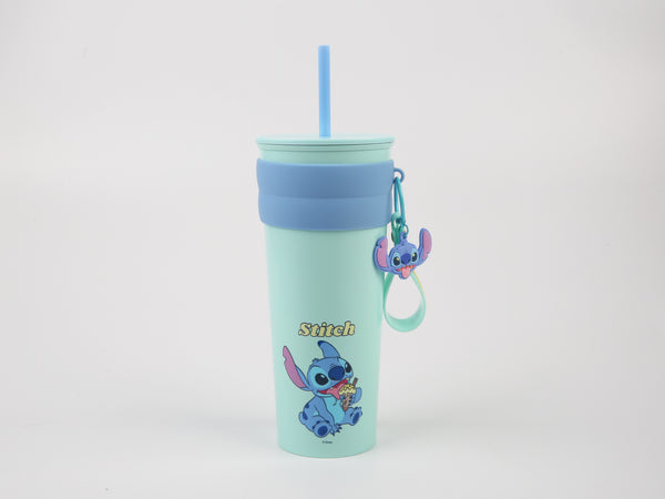 Disney Lilo & Stitch Collection Stainless Steel Tumber with Pendant and Straw 800mL(Stitch)