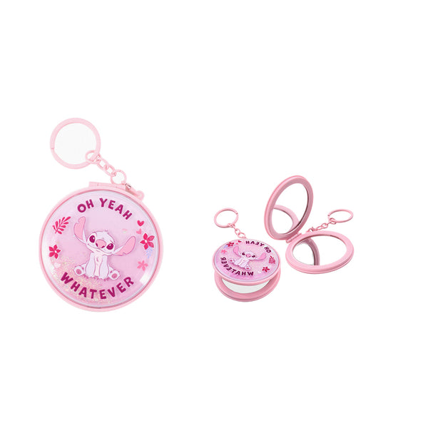 Disney Pink Collection Quicksand Mirror Keychain (Stitch)