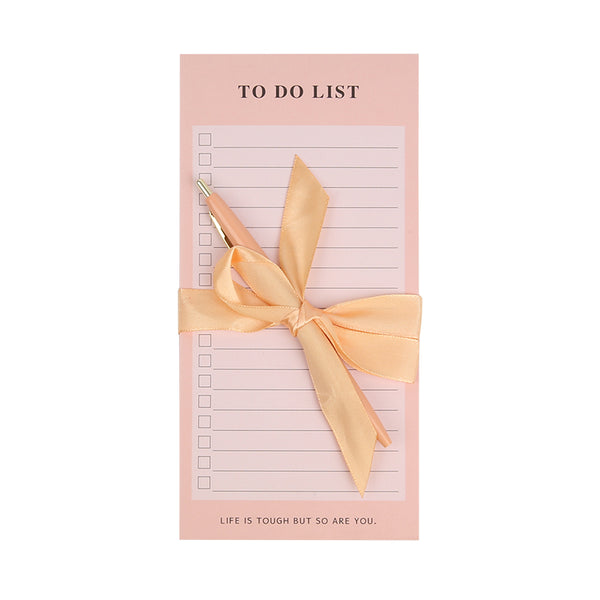 Peach Pink Series Note Pad (80 Sheets, with Pen) (PDQ)