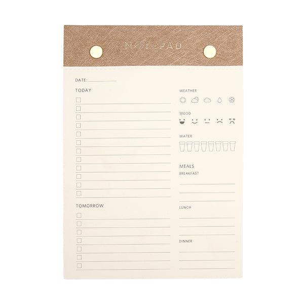 Light Khaki Series Planning Note Pad (80 Sheets) (PDQ)