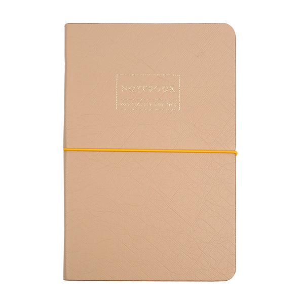 Light Khaki Series A5 PU Cover Hardcover Book (80 Sheets) (PDQ)