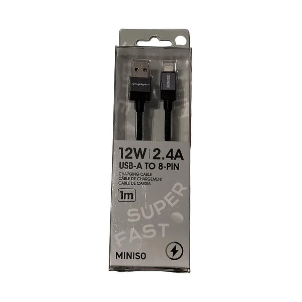 Life is for Fun Series 8-PIN Fast Charging Cable (Black)