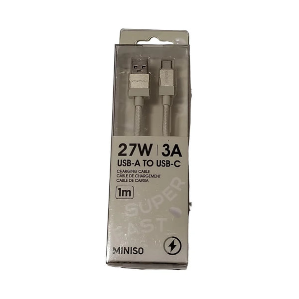 Life is for Fun Series USB-C Fast Charging Cable (White)