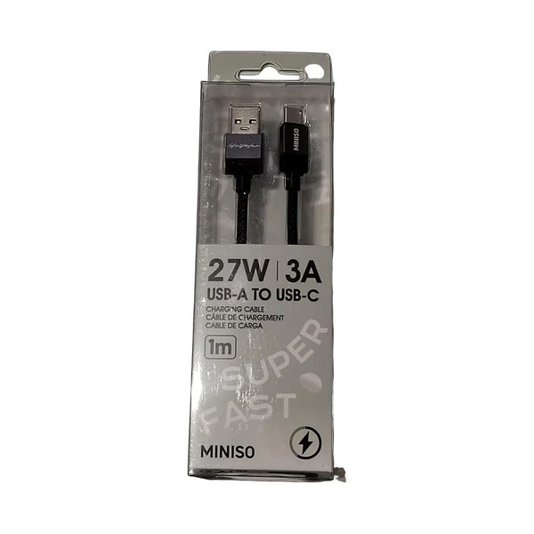 Life is for Fun Series USB-C Fast Charging Cable (Black)