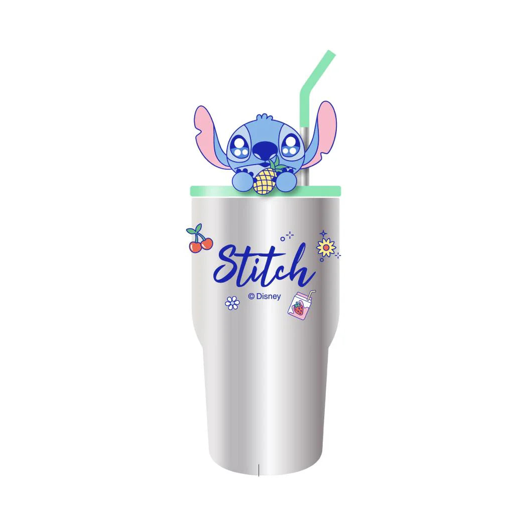 Disney Stitch Dinner Party Collection Pineapple Double Wall Steel Tumbler with Straw 900mL (Stitch) Disney Stitch Dinner Party Collection Pineapple Double Wall Steel Tumbler with Straw 900mL (Stitch)