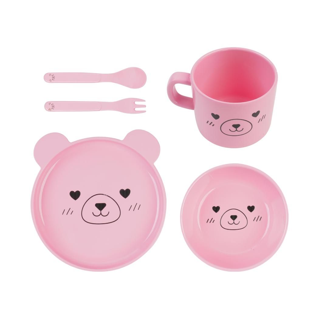 Lovely Pet 5 Pieces Cutlery Set (Pink Bear) Lovely Pet 5 Pieces Cutlery Set (Pink Bear)