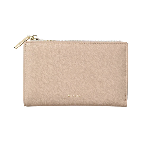 Two-fold Zipped Women's Wallet(Apricot)