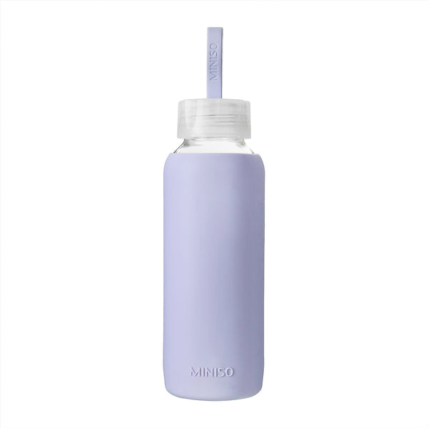 Glass Bottle with Silicone Cover 300mL(Purple)