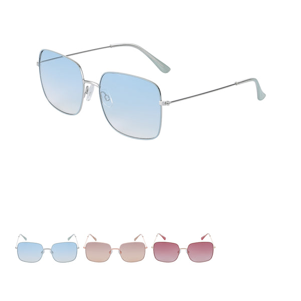 Lightweight Rectangle Metal Sunglasses