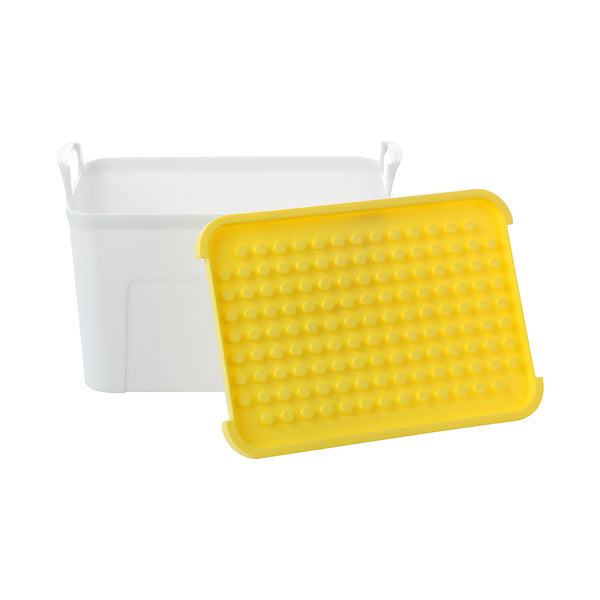 Bicolor Stackable Storage Box (S)(Yellow+Gray)