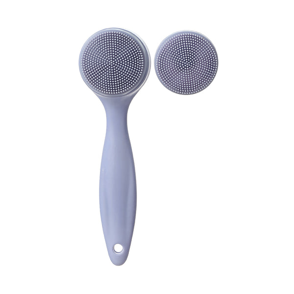 Silicone Long-Handle Facial Cleansing Brush (With Replacement Head)